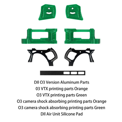 Y DII 03 Version Aluminum Parts 03 VTX printing parts Green 03 camera shock