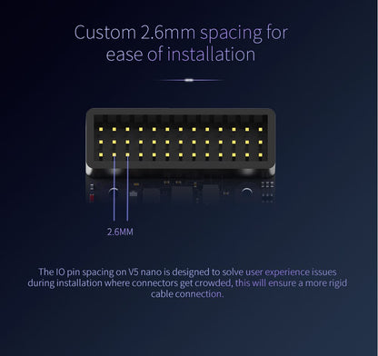 custom 2.6mm spacing for ease of installation . designed to solve user experience issues during installation