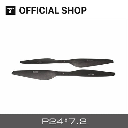 T-Motor P24  Carbon Fiber Props - P24*7.2 hole size 10mm  inch P24x7.2 CW+CCW Propellers for rc hexrotor