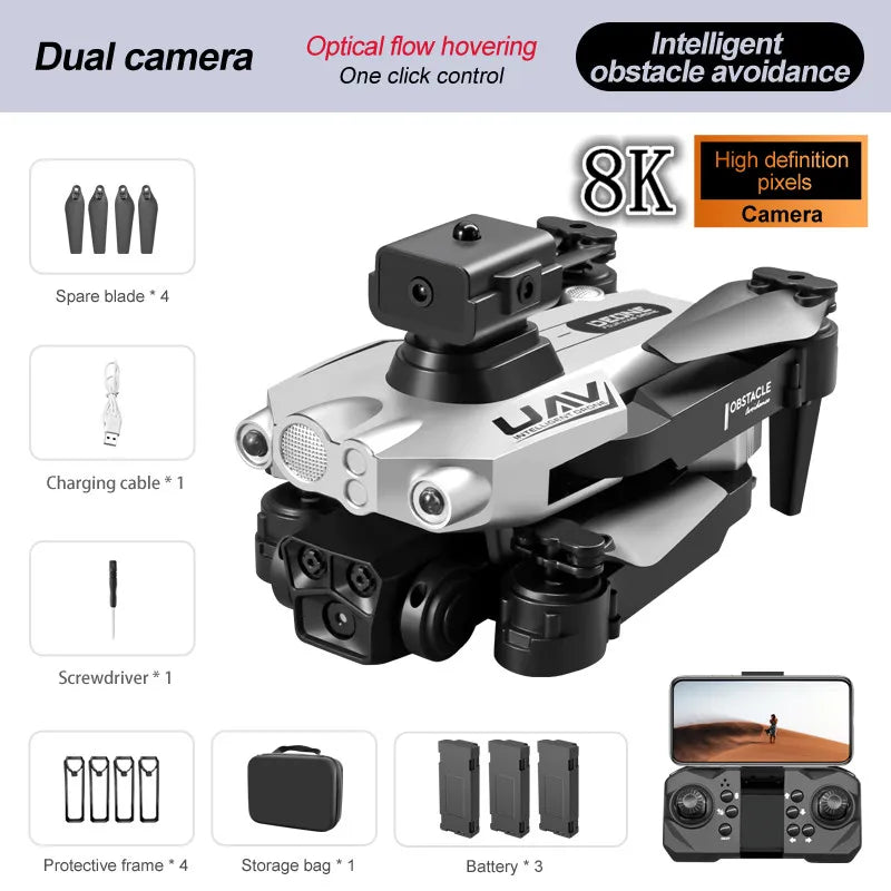 LU200 Drone, Dual camera Optical flow hovering Intelligent One click control obstacle avoid