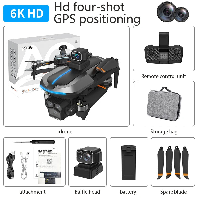AE8 EVO Drone, four-shot 6K HD GPS positioning Remote control unit drone .