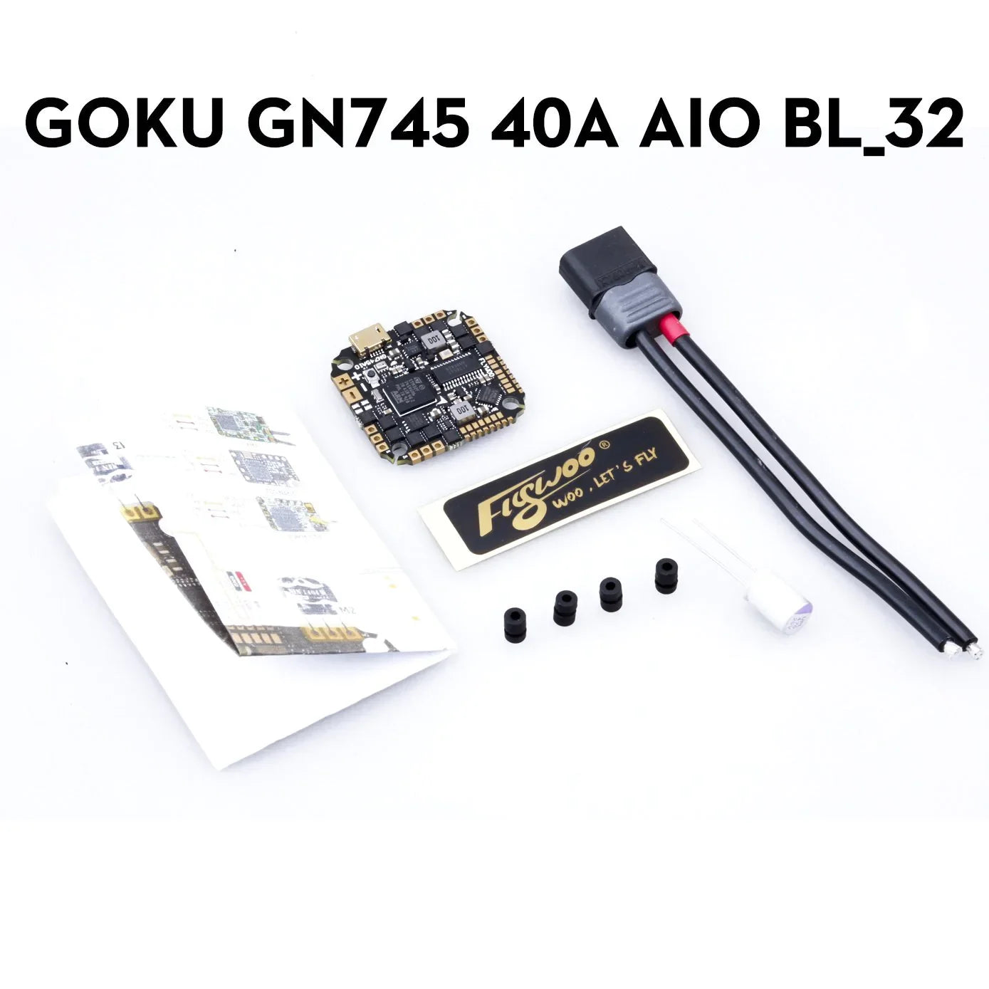 (1MB FLASH) GOKU GN 745 40A AIO BL_32 V1.2 (MPU6000 ) 25.5 X 25.5 5V/9V