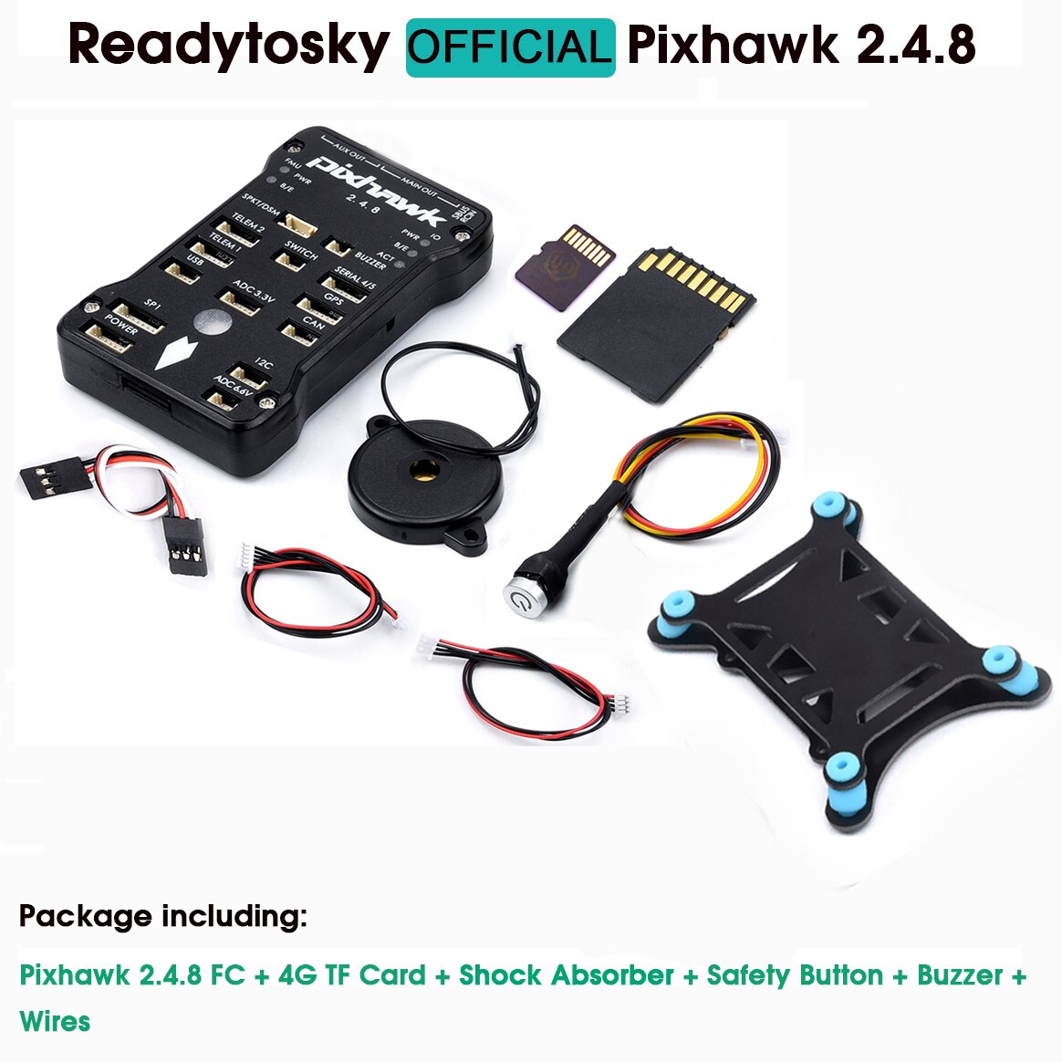 package includes: Pixhawk 2.4.8 + 4G TF Card + Shock Absorb