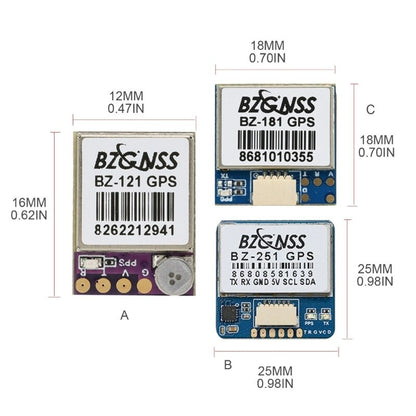 BZGNSS BZ-121 BZ-181 BZ-251 Dual Protocol GPS Positioning Module - Suitable FPV out of Control Rescue Fixed-wing Crossing Drones