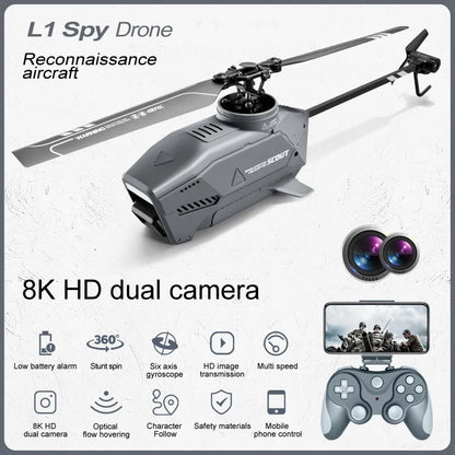 L1 RC Helicopter, L1 Spy Drone Reconnaissance aircraft 8K HD dual camera 4603 Low