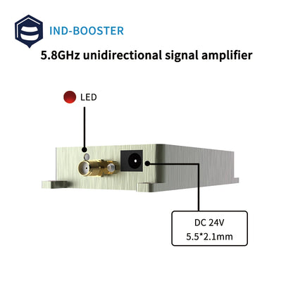 IND-BOOSTER 5.8GHz unidirectional signal amplifier LED DC 24v 