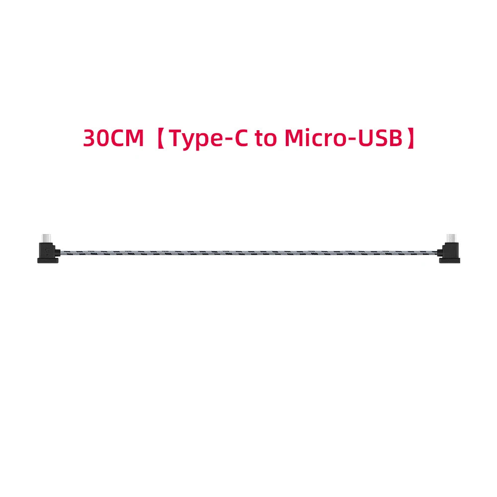 Data Cable for DJI Mini 3 Pro/Mavic 3/Air 2/Mini 2/Air 3 OTG RC-N1/N2 Remote Controller Phone Tablet Micro USB TypeC IOS