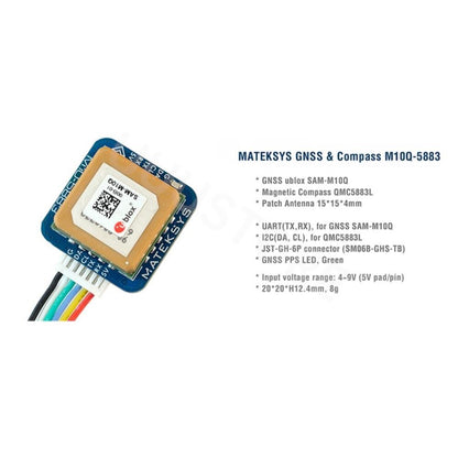 MATEKSYS GNSS & Compass M1OQ-5883 