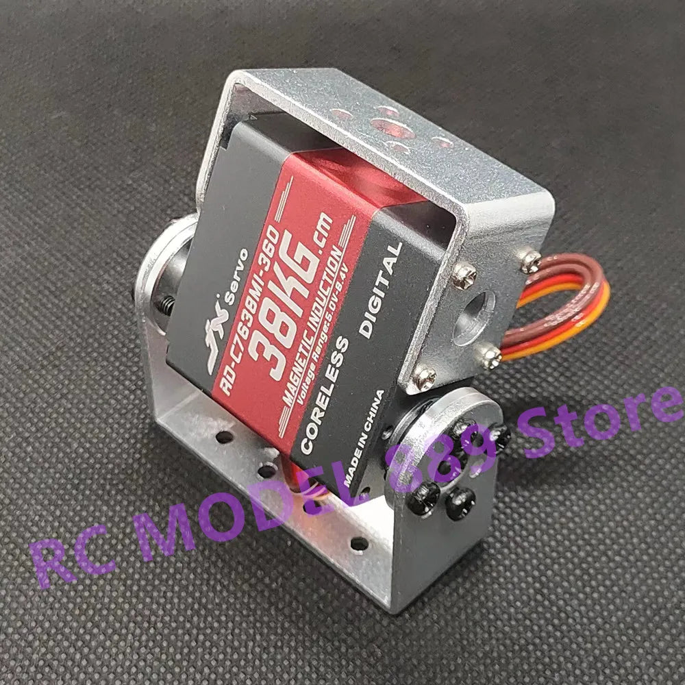 JX Servo RD-C7638MI-360 38kg.cm 360 degree coreless Magnetic induction full CNC aluminium hulls structure rc Robot servo