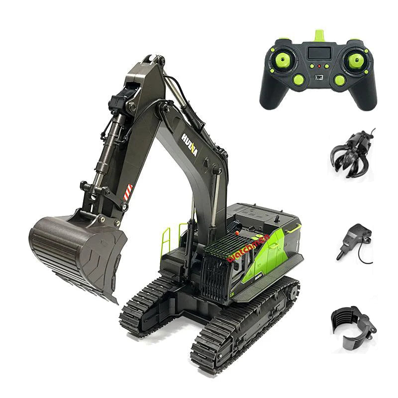 HUINA 593 /582 1:14 RC Excavator, 2.4G 22‑Channel, Alloy