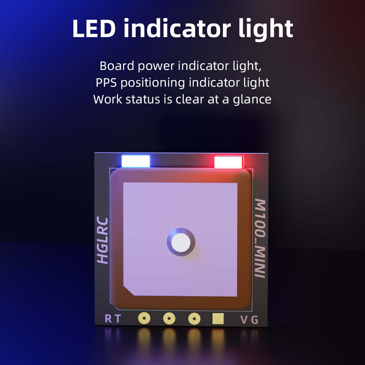 LED indicator light Board power indicator light, PPS positioning indicator light Work status is clear at 