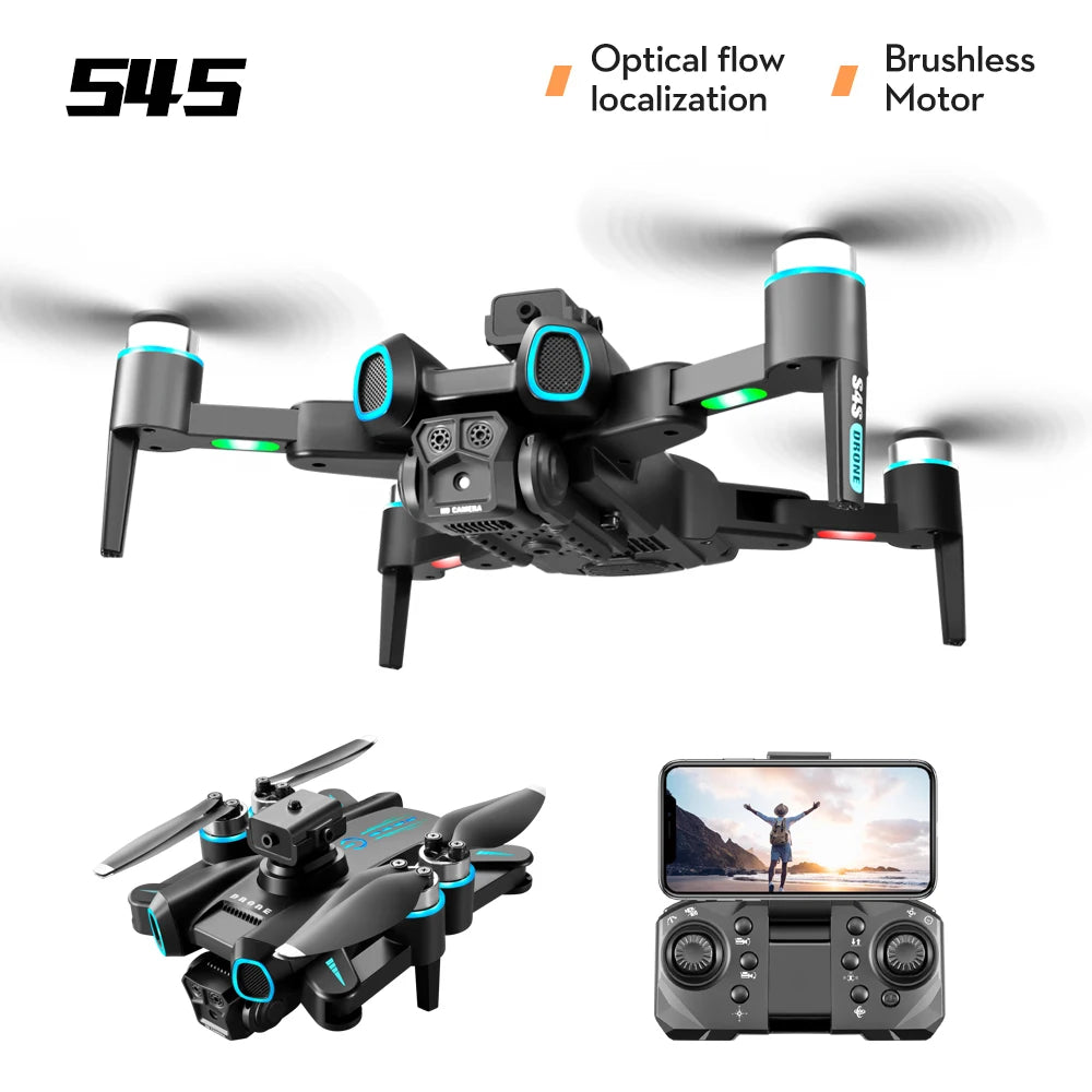 S128 Mini Drone Evitación de Obstáculos 2 Baterías 2 Cámaras HD