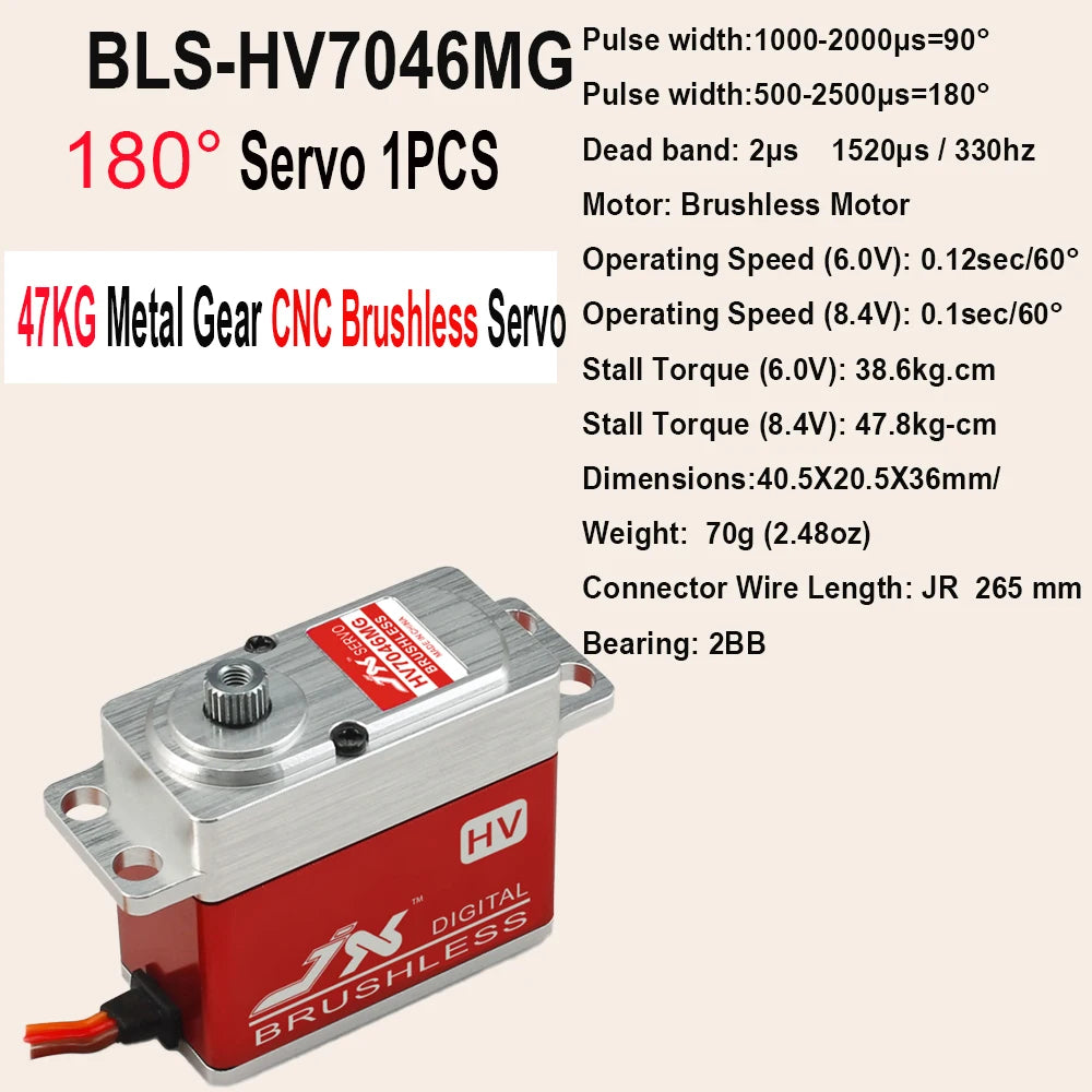 JX Servo, Brushless Servo operating speed (e.4V): 0.1sec/60