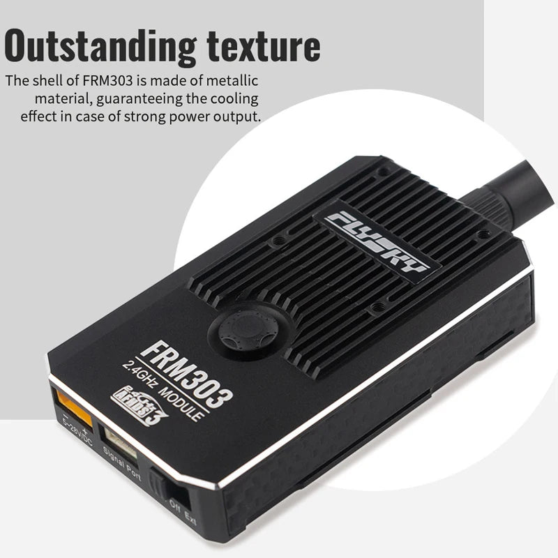 Outstanding texture The shell of FRM303 is made of metallic material, guaranteeing the cooling effect