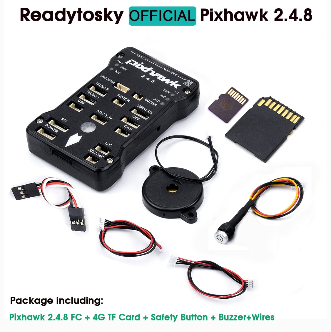 Pixhawk 2.4.8 FC + 4G TF Card + Safety Button + Buzzer