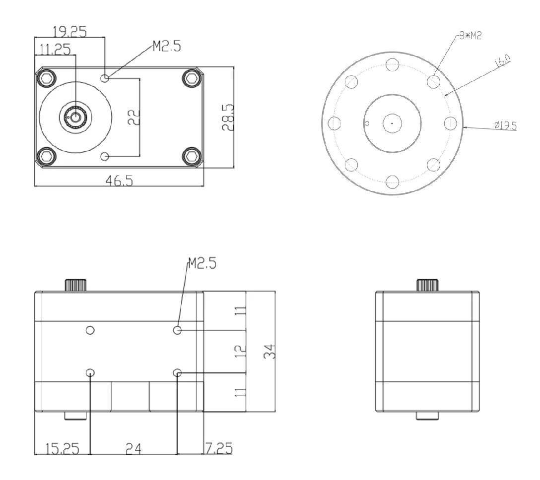 OCServo ROBS-401 - 40kgf.cm Torque 82g UART Bus Robot Servo For Robot DIY 485 Servo Serial Servo