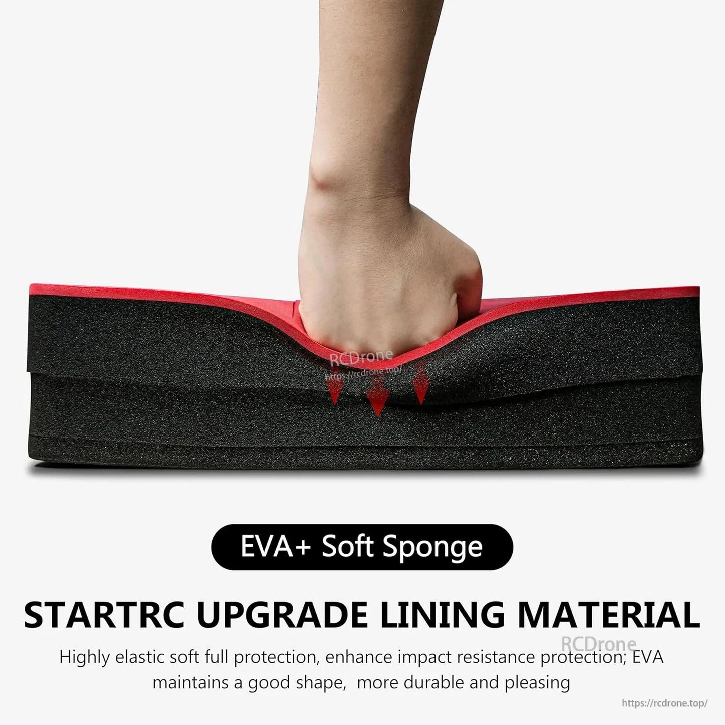 EVA+ soft sponge lining provides high elasticity, impact resistance, durability, and shape retention for superior protection and performance.