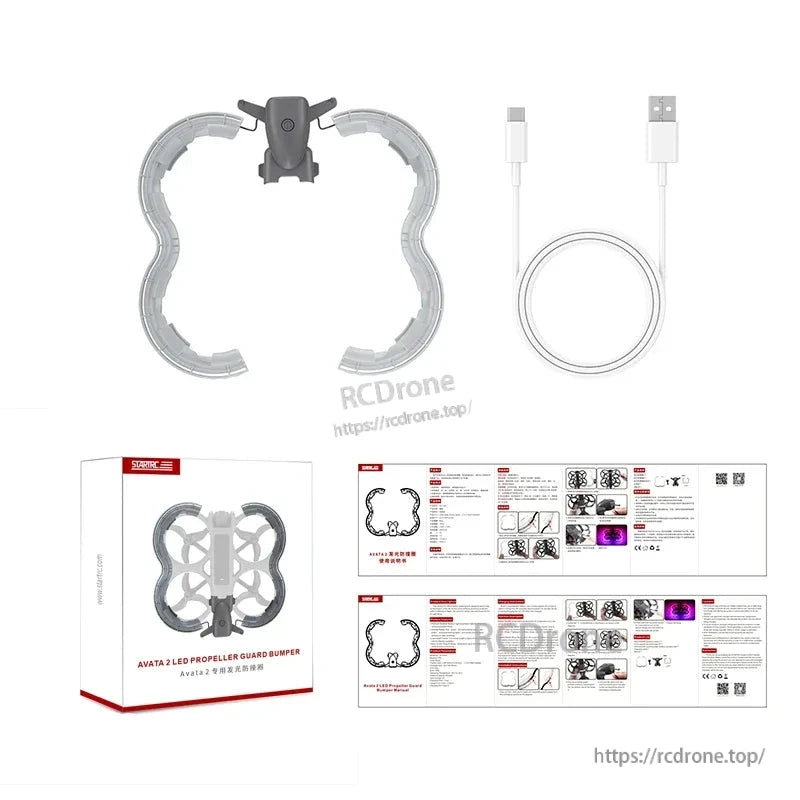 STARTRC LED Propeller Guard for DJI Avata 2 offers a rechargeable, luminescent propeller protector with innovative technology.