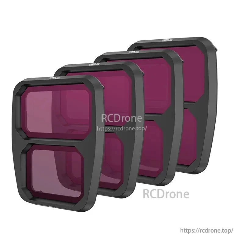 The STARTRC ND Filter Set features AGC Optical Glass, snap-on aluminum frame, and four neutral density filters for improved image quality.