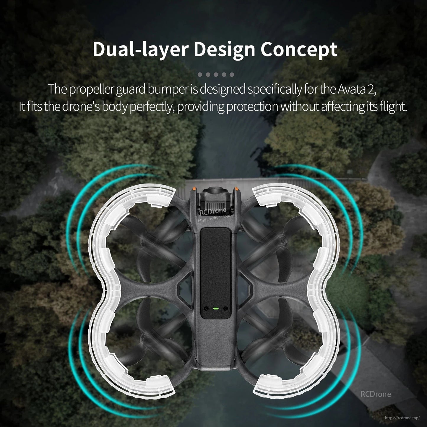 STARTRC Propeller Guard, The Startrc propeller guard for DJI Avata 2 features a dual-layer design concept, providing protection without affecting flight performance.