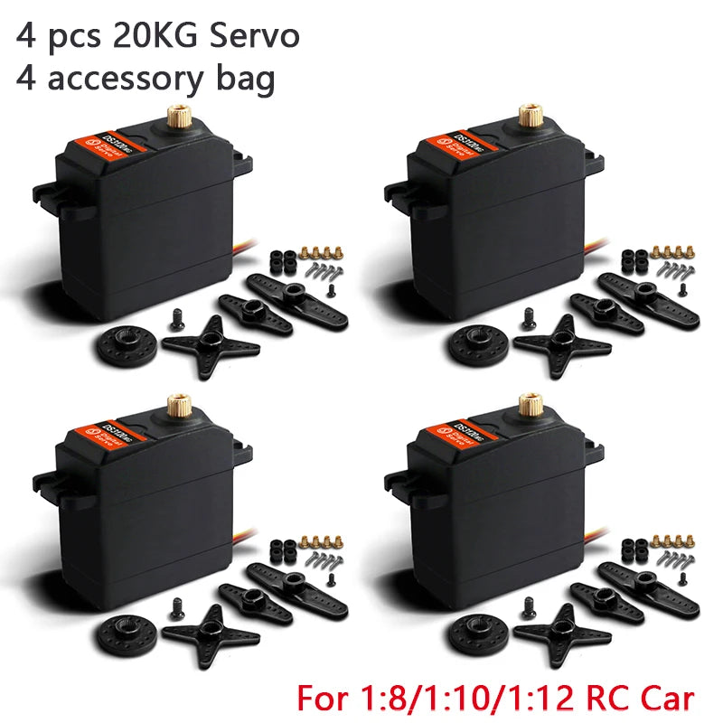 4X DSServo, Servo 4 accessory bag For 1.8/1:10/1:12 RC Car
