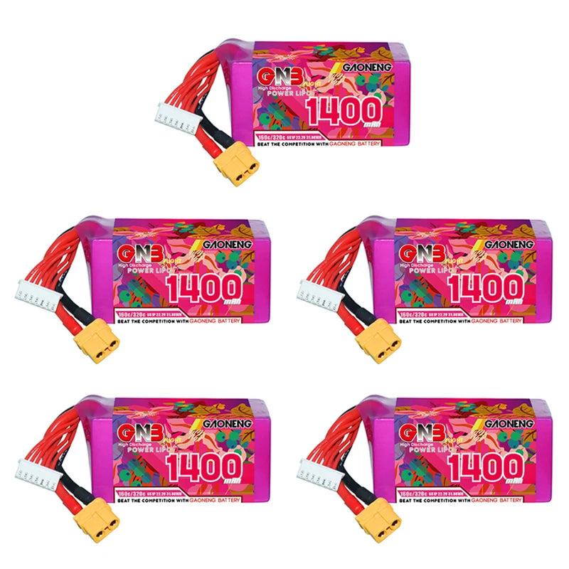 Racing drone LiPo battery with high-performance power and efficient energy storage.