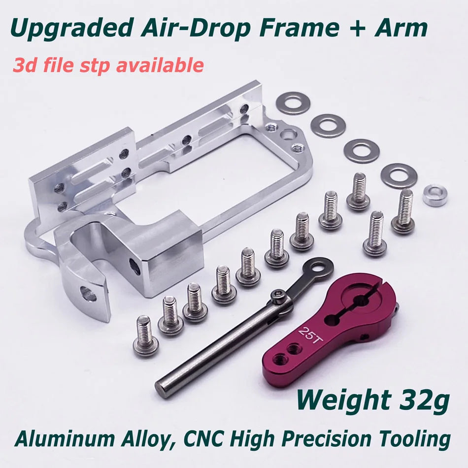 JX Servo 20kg Digital Airdrop, Lightweight aluminum air-drop frame with upgrade options and 3D printing files.