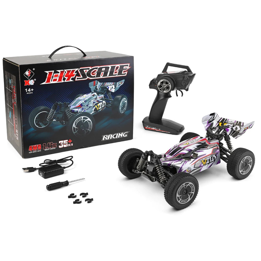 WLtoys 144016 Rc Car 1/14 Off‑Road 4WD Drift Car, 35KM/H Brushed