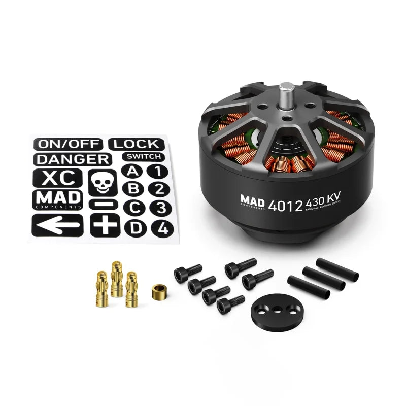 MAD 4012 EEE Drone Motor - 6S 430KV 2.9kgf Efficient BLDC Brushless Motor for Endurance Flight UAV Quadcopter