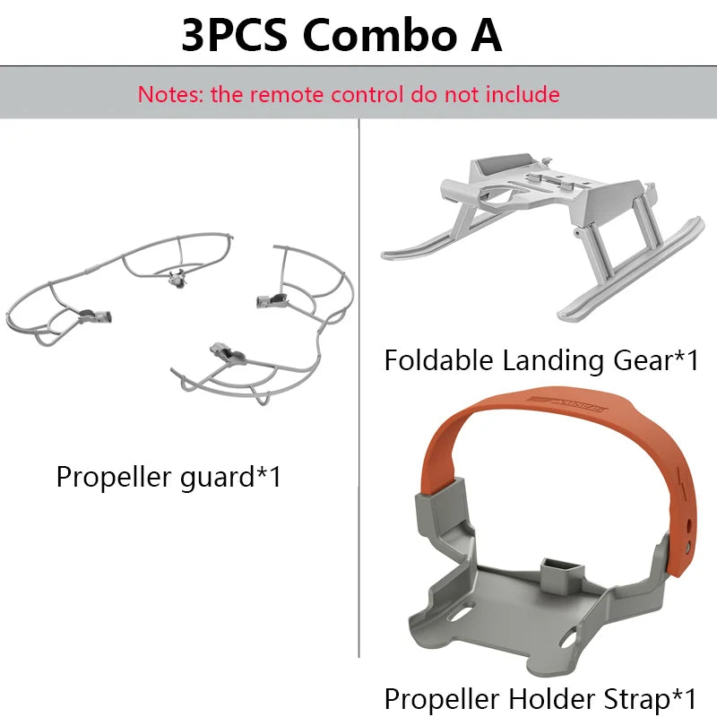 For DJI Mini 4 Pro Propeller, 3PCS Combo A Notes: the remote control do not include Foldable Landing