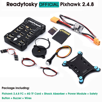 package includes: Pixhawk 2.4.8 FC + 4G TF Card + Shock Ab