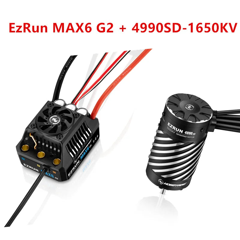Hobbywing EzRun MAX6 G2, EzRun MAX6 G2 + 4990SD-1650KV n