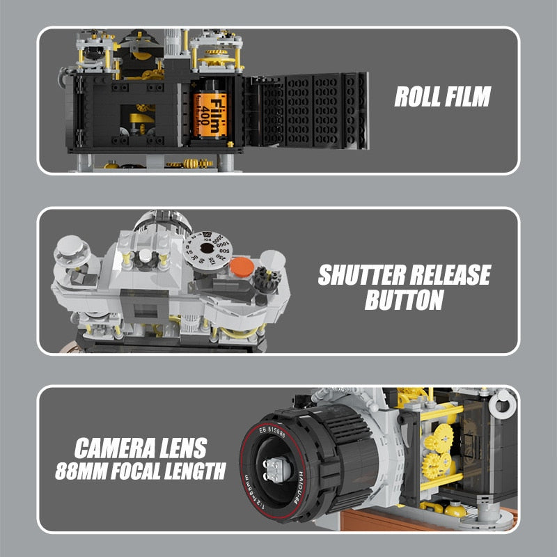 Retro feelings film camera series - Building Blocks Technical DIY SLR Digital Camera Bricks Toys For Children Boy Adult Gifts