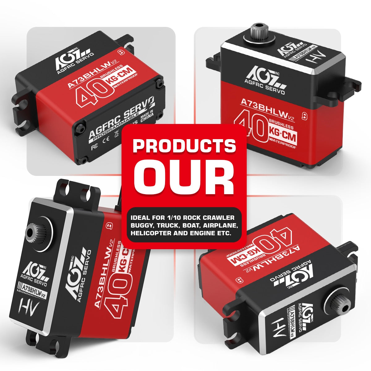 AGFRC A73BHLW V2 Servo, ce fG PRODUCTS OUR IDEAL FOR 1/10 ROCK 