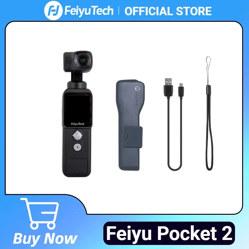 Feiyu Pocket 3 4K Wireless Remote Sport Camera 3-Axis Gimbal Magnetic Body  APP