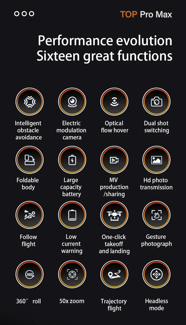 P18 Drone, 16 functions Intelligent Electric Optical Dual shot obstacle modulation flow hover switching avoidance camera 23