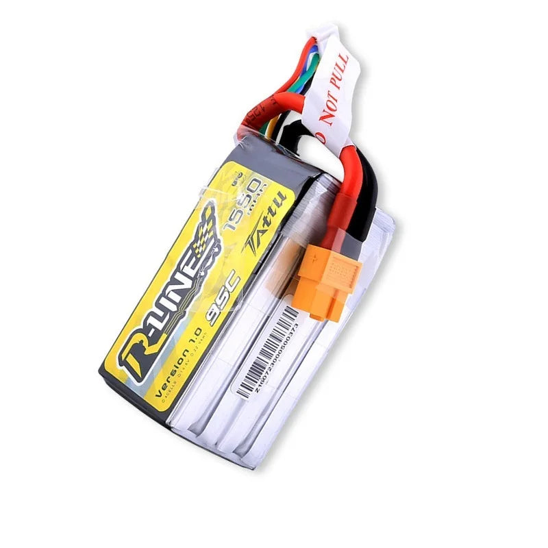 TATTU R-LINE 1.0 14,8V 4S 1550mAh 95C Lipo Drohnenbatterie