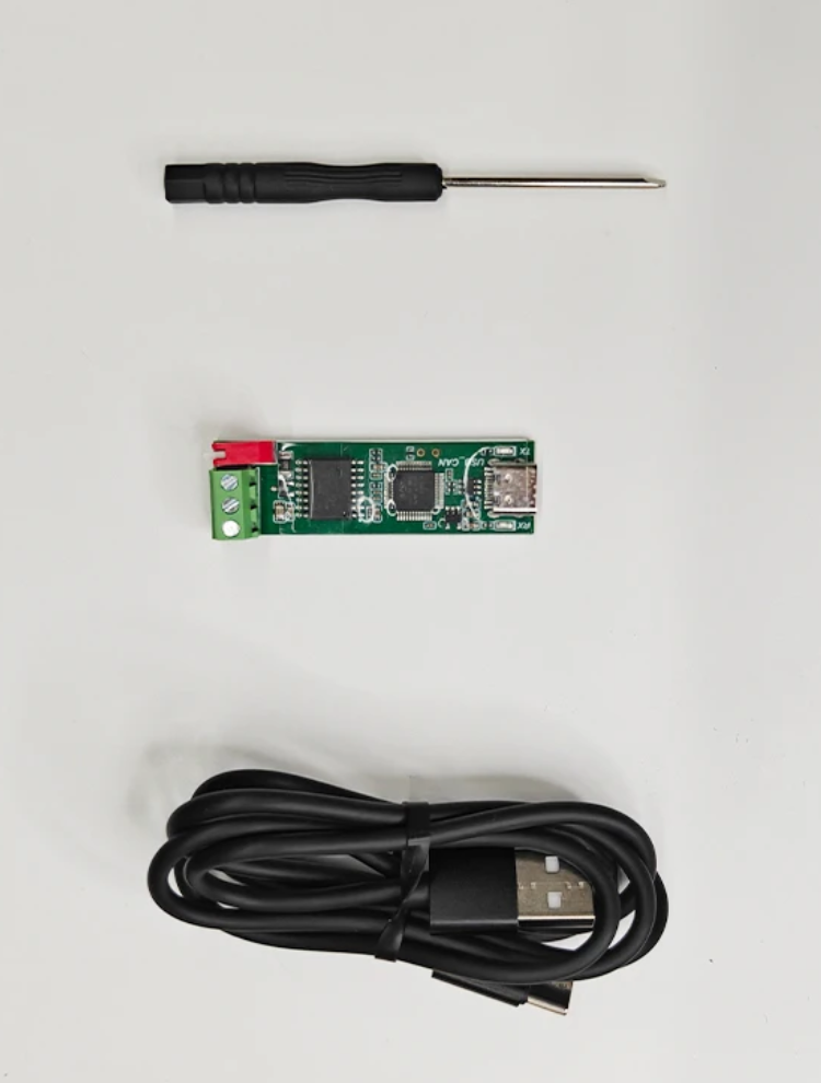 EYOU USB to CAN Module CANable USB-C Adapter with Screw Terminal for CAN Bus Debugging and Motor Development