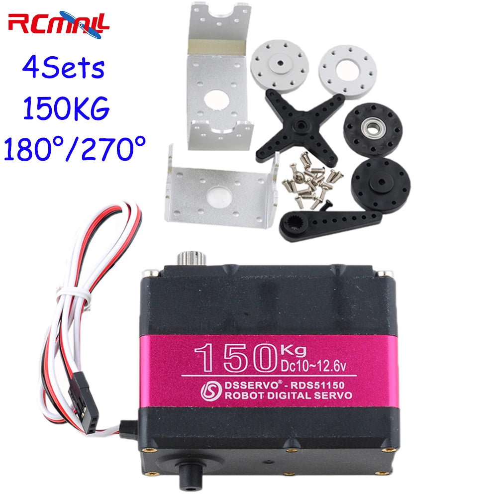 Metal Gear Servomotor DS51150 12V Digital Servo 150KG Model Car