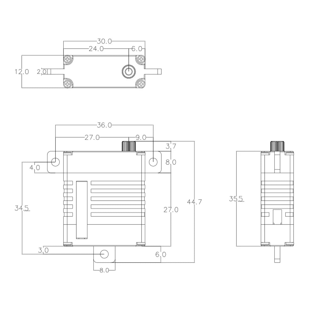 OCServo OCS-D2510 - 8.4V 22kg.cm 0.10S/60° Digital Mirco Servo High Vottage High Torque Coreless Wing Servo
