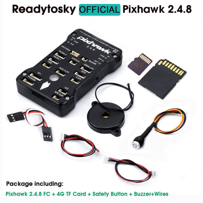 Pixhawk 2.4.8 FC + 4G TF Card + Safety Button + Buzzer