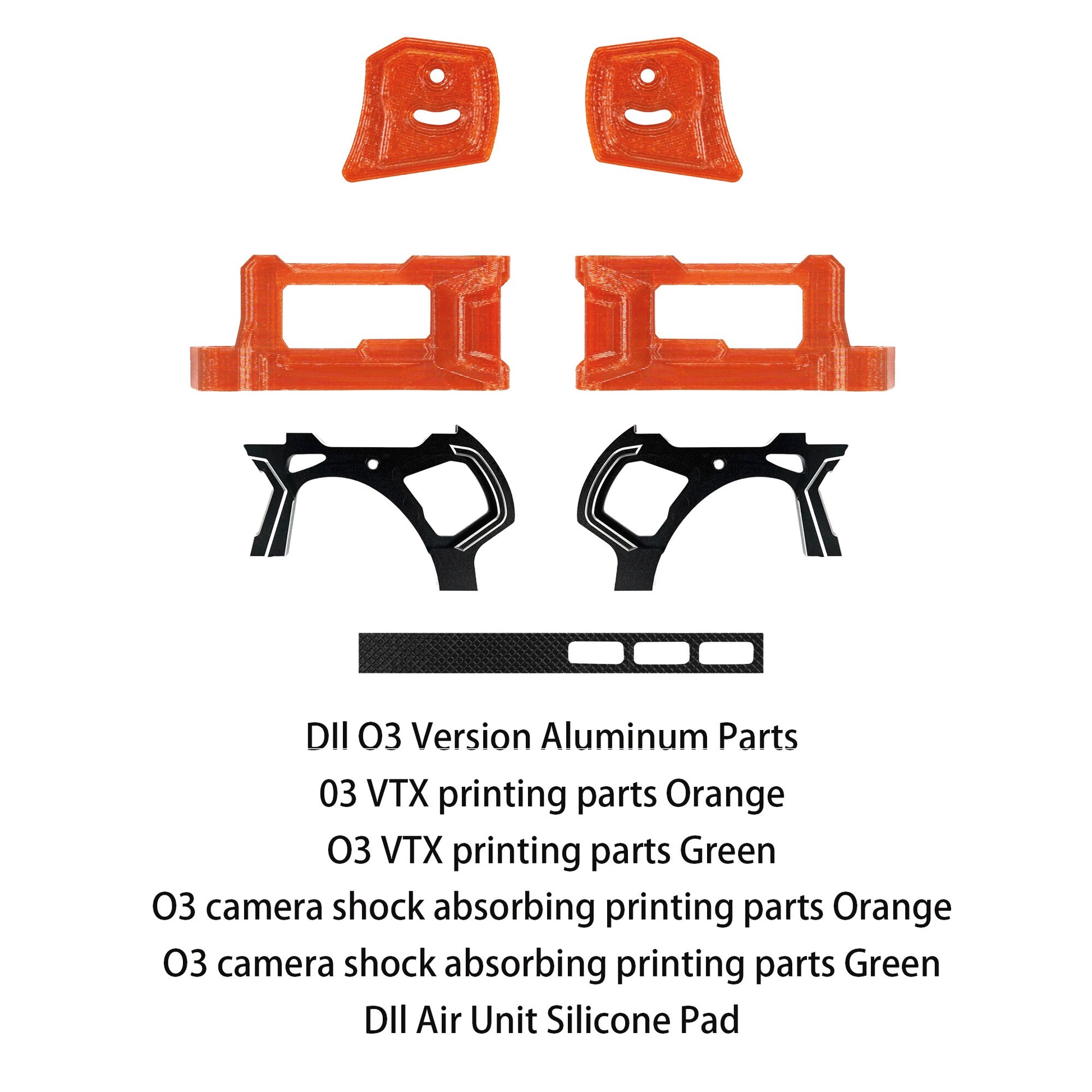 Y DII 03 Version Aluminum Parts 03 VTX printing parts Green 03 camera shock