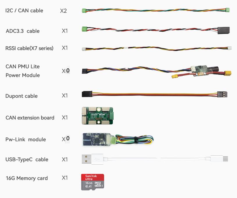 CUAV V5+ X7+ Flight Controller Cable, X1 CAN PMU Lite Power Module Dupont cable CAN extension board