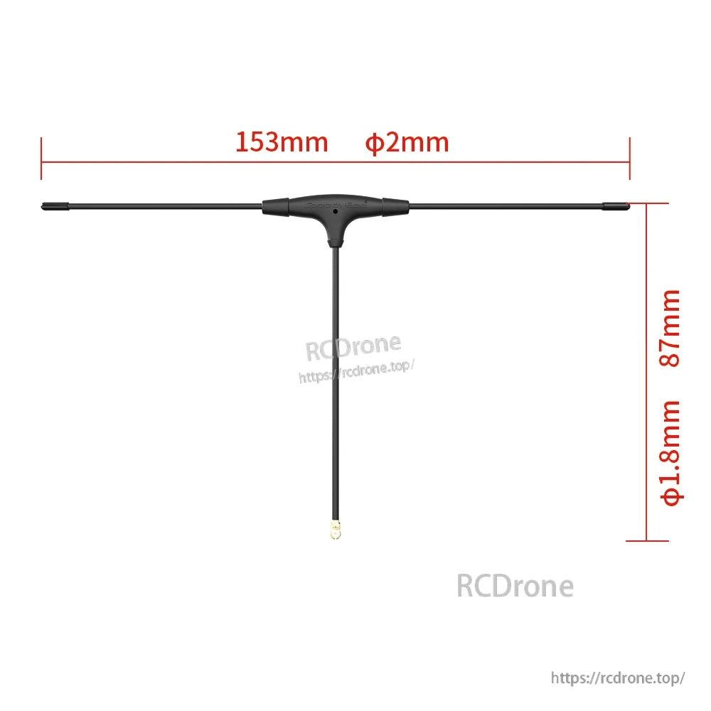 SpeedyBee ExpressLRS ELRS 915MHz T-Antenna, SpeedyBee ExpressLRS 915MHz T-antenna with 153mm crossbar and 87mm vertical lead, black coax cable