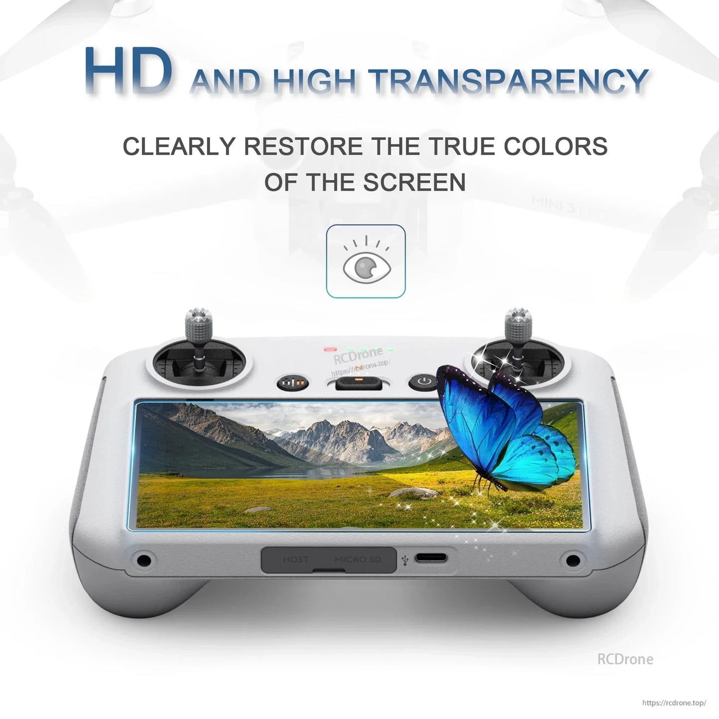 HD and high transparency screen protector clearly restores true colors with excellent clarity and visibility.