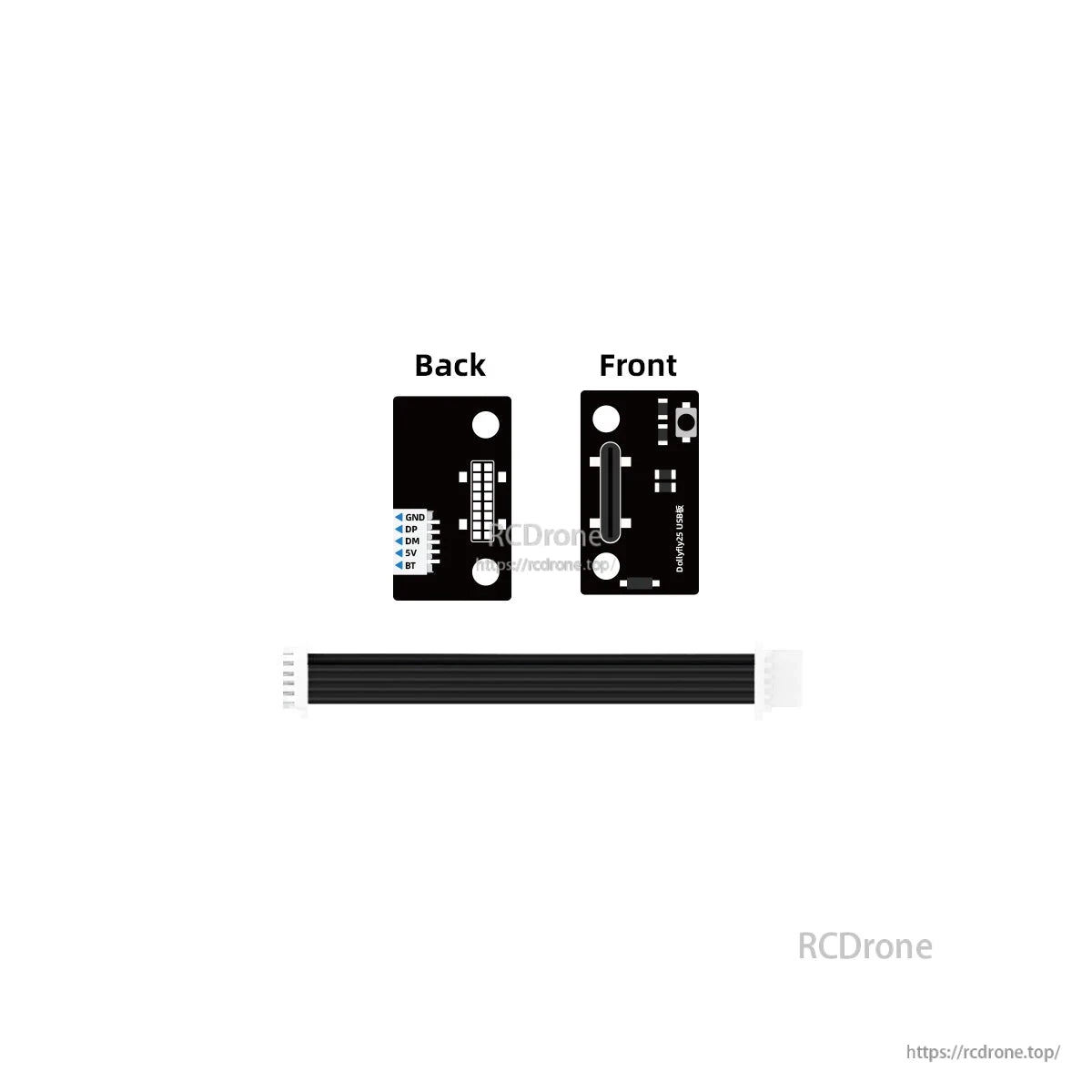 Front and back connector boards with ribbon cable for Sub250 DollyFly25 DF25 V2 FPV frame parts kit
