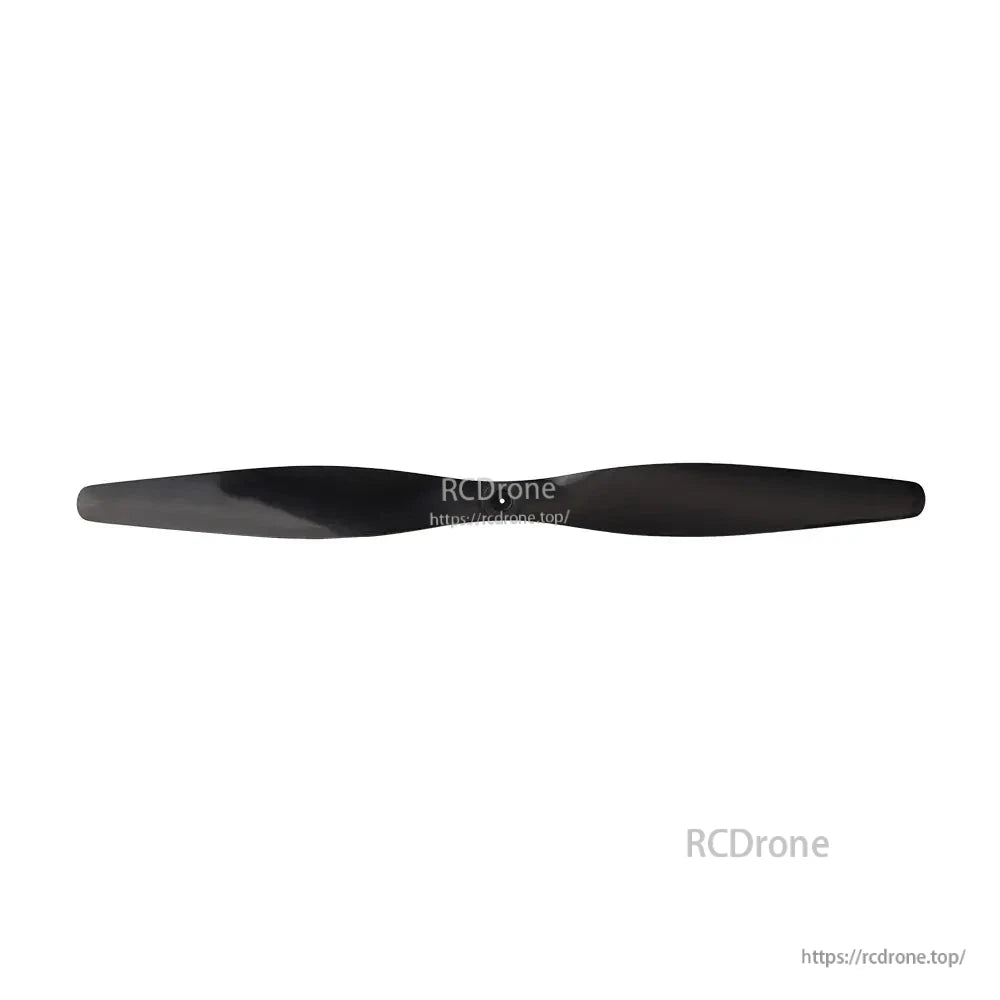 T-Hobby Fixed Wing Propeller, Black two-blade fixed wing RC airplane propeller, side profile on a white background