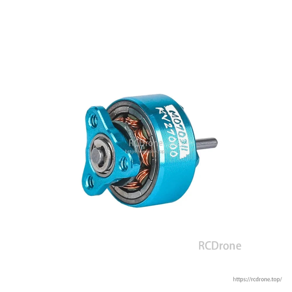 T-Hobby M0703 II 27000KV Micro Motor, T-Hobby M0703 II 27000KV micro brushless motor with blue aluminum housing and mounting base