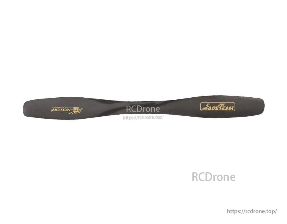 Black T-Motor propeller blade with gold T-Motor and JadeTeam logos, single replacement prop