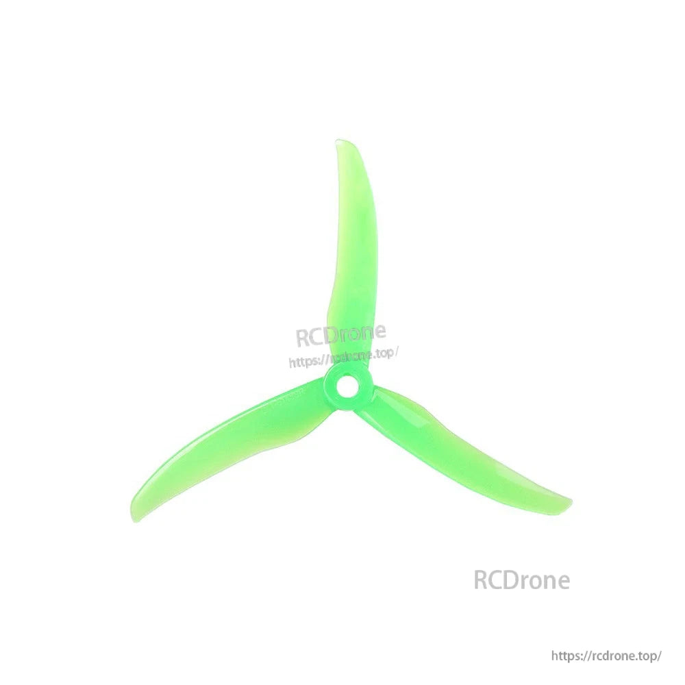 T-Motor T5143S FPV Drone Propeller, Neon green T-Motor T5143S tri-blade FPV drone propeller with central mounting hole